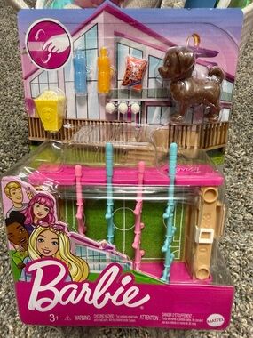 Barbie Pink, Teal & Green Tabletop Foosball Set